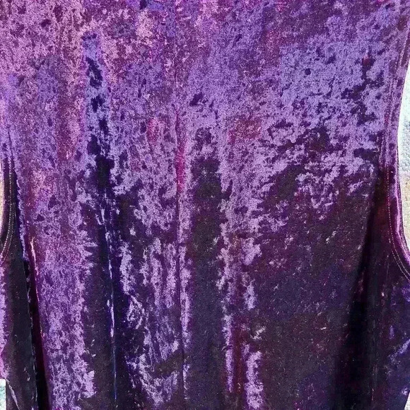 Signature Studios Burgundy Velvet Sleeveless Mock Neck Dress Woman Plus Size 2XL - Picture 7 of 8